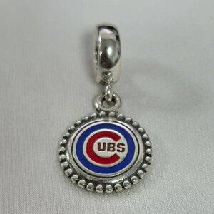 Pandora Chicago Cubs Baseball Charm, S925 Silver Jewelry